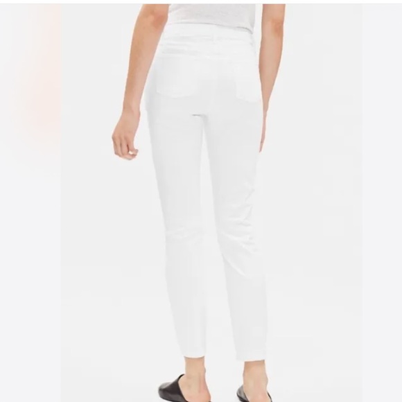 Eileen Fisher White Organic Cotton Stretch Skinny Jeans Pants, 2 - Picture 3 of 9